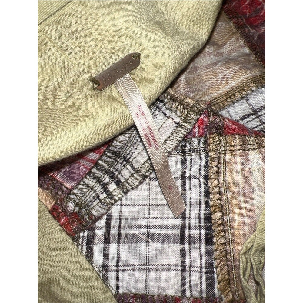 Free People Multicolored Patchwork Plaid Maxi Ski… - image 6